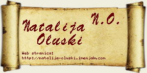 Natalija Oluški vizit kartica